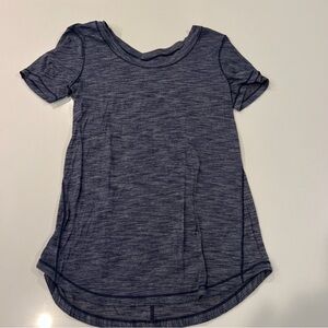Lululemon Heathered Blue Short Sleeve Top